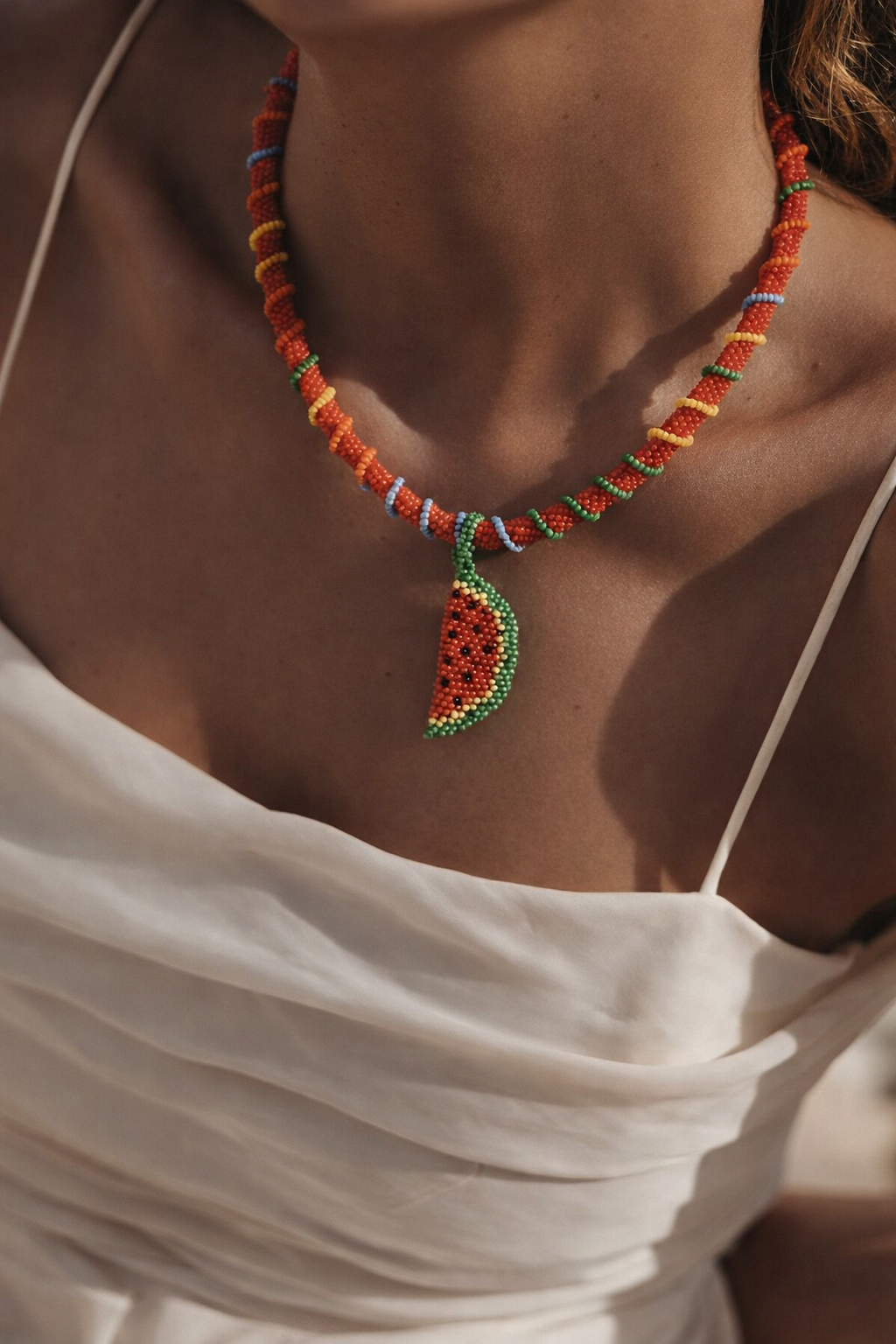 Sol de Sandía - Beaded Necklace