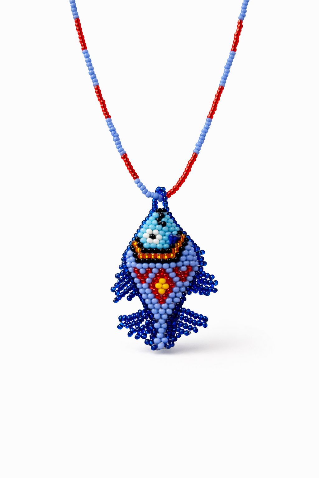 Mar Céleste – Beaded Fish Pendant