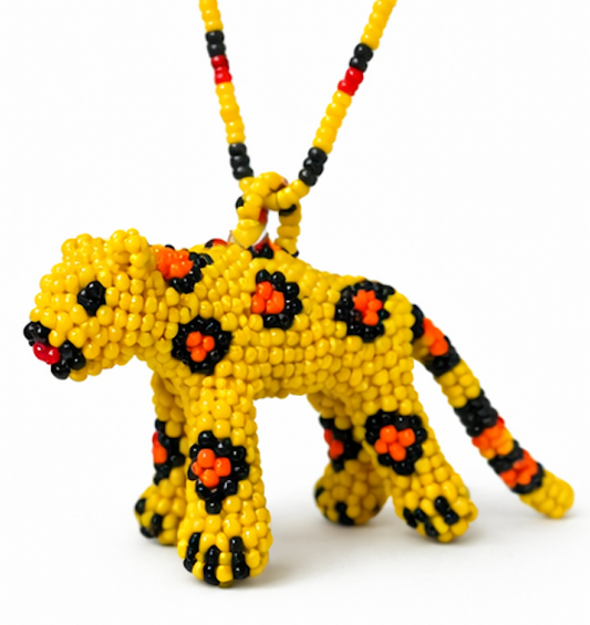 Sol Jaguar – Beaded Pendant Necklace
