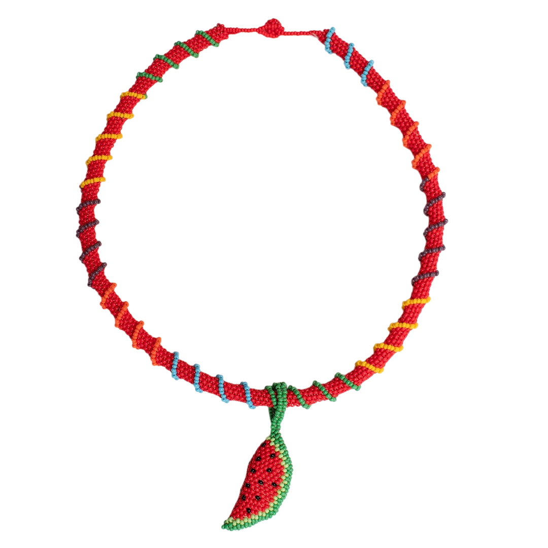 Sol de Sandía - Beaded Necklace